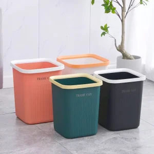 Open Top Waste Bins Plastic Bins Home Cleaning Products Garbage Bin Plastic Trash Can Kitchen Trash Can with 4 Gallon