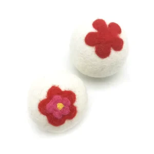 Organic Wool Dryer Felt Balls 100% Natural XL 6 Pack Laundry Ball & Discs for Effective Washing