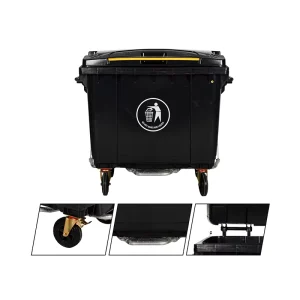 Outdoor 120L 240 360 660 1100 Liter Wheelie Rubbish Bin Pedal Trash Can Plastic Waste Recycle Garbage Bin