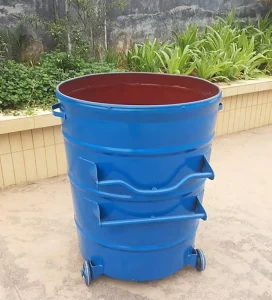Outdoor 120L 240L Iron Steel Garbage Container Stainless Garbage Container Waste Bins