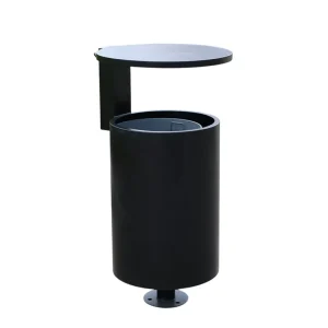 Outdoor Big Metal Trash Container Garbage Can Outside Garden Street Recycle Waste Bin Park Standing Commercial Steel Dustbin