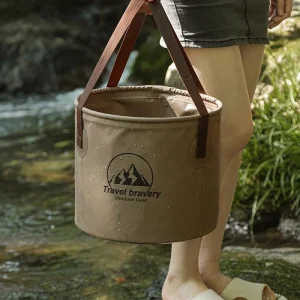 Outdoor Camping Multifunctional Lightweight Storage Collapsible Garden Beach Bucket 10L with Handle for Fishing