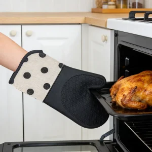 Outdoor Cooking Silicone Waterproof Baking Gloves Mitts Set Extended Cuff OVEN GLOVE for Bbq Use OVEN MITT
