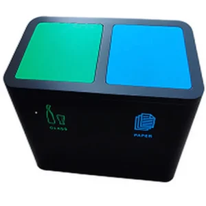 Outdoor Customize Metal Trash Bin Public Assorting Metal Waste Bin