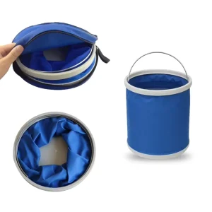Outdoor Folding Bucket Portable Water Container Suitable for Camping Traveling and Picnics