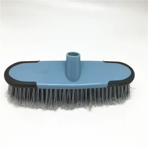 Outdoor Garden Push Broom with PET Broom Head and Plastic Broomstick & Dustpan Set