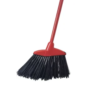 Outdoor Home and Yard Cleaning Hard PET Bristle Broom with Iron Handle and Plastic Angle Dustpan