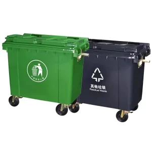 Outdoor Industrial 660 1100 Liter Trash Can Open Top Plastic Waste Bins for Garbage Dustbin