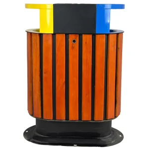 Outdoor Metal Classified Standing Waste Bin Recycling Waste Bin for Garden Streets with Ashtray Collection Bin