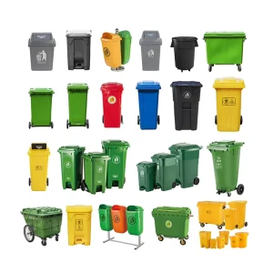 Outdoor Mobile Garbage Container Recycle Bin Trash Can 120 240 360 660 1100 Liter Euro Plastic Waste Bin on Wheels