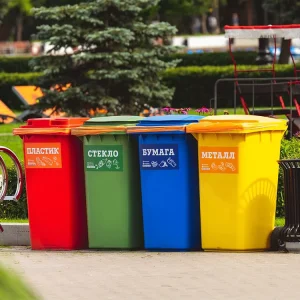 Outdoor Plastic Garbage Bin Trash Can 240 Liter Waste Bin Wheelie Bin
