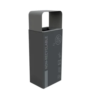 Outdoor Public Metal Dustbin Litter Garbage Receptacle Recycling Container Sorting Waste Trash Can Bin with Lid