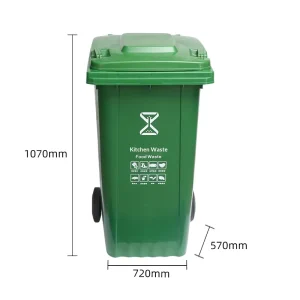 Outdoor Sanitation Trash Bins 20L 80L 100L Large Sized Thickened Plastic Wheels for Property Management