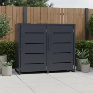 Outdoor Wheelie Bin Storage Double Door Garbage Bin Storage Cover Eco Friendly Waste Bin Box 240L Wheelie Bin House for Dooryard