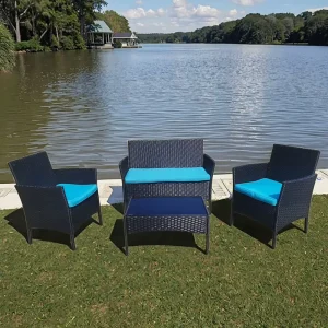 Outdoor Wicker PE Rattan Chair and Table Set