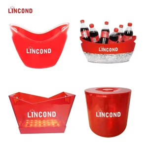 Oval Plastic Ice Bucket 3.5L for Wine Beer for Barware Parties Minimalist Elegant Mold Cheers