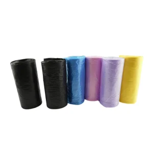 PE Disposable Household Garbage Bags Flat Mouth 45*50cm Rolled Waste Collection Bags