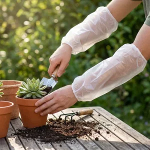 PE Eco Friendly Disposable Waterproof Hand made Sleeve Cover for Cleaning Oversleeve Protected From Heat and Sunlight