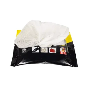PIKI Eco Friendly 12pcs Non Woven Fabric Cleaning Wipes OEM ODM Leather Shoe & Car Quick Shine Wipes for Multi Surface Care