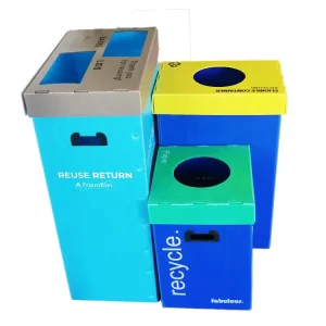 PP Corrugated Recycle Garbage Outdoor Sanitary Waste Bin