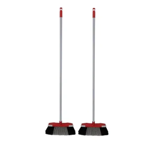 PP Eco friendly Plastic Household Cleaning Indoor Printed Long Handle Broom Head Heavy Duty Floor Sweeper