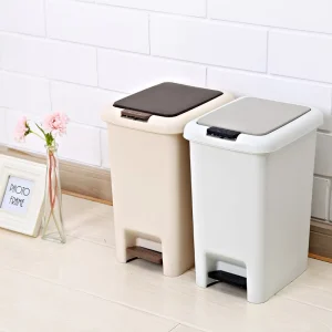 PP Garbage Trash Can Waste Multiple Sizes Available Bin with Lids Modern Household Toilet Bathroom Narrow Slim Kitchen