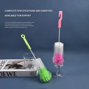 PP Long Handle Bendable Cup Baby Bottle Thermos Mug Sponge Cleaning Brush Household Tool