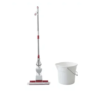 PP Material Squeeze Mop with Steel Telescopic Handle for Floor and House Cleaning