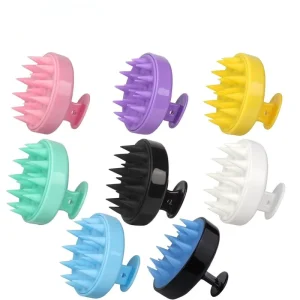 PP Multicolor Pink Black White Shampoo Cleaning Brush Silicone Brush Head Scalp Massage Hair Cleaning