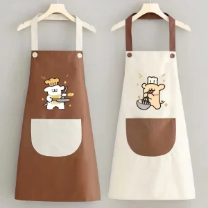 PVC Cartoon Sleeveless Apron Waterproof Oil-proof Household Kitchen Cooking Waistel Custom Logo Printing Adult