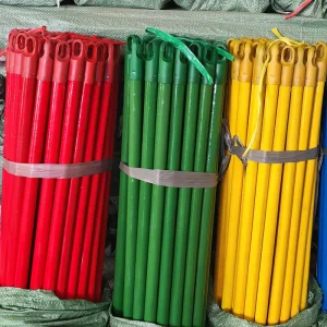 PVC Coated Broomstick Home Cleaning Use Broom and Dustpan Set Wooden Stick Household items Colorful PVC Mop Stick