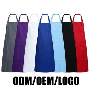 PVC Coated Waterproof Apron MultiColor OilAcid Resistant Adjustable Durable Lightweight Custom Logo Apron for Kitchen Hotel Work