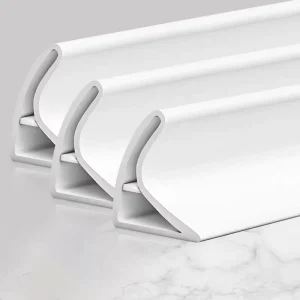 PVC Silicone Flexible Shower Threshold Water Retaining Barrier Door Bottom Sealing Strip for Bathroom