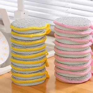 Pack Kitchen Magic Double sided Dishwashing Sponge Home Pan Pot Dish Wash Sponge Sponges Scouring Pads
