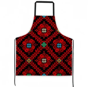 Palestine Tatreez Apron with a Front Pocket