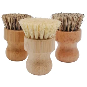 Pan Brush Non stick Oil Wash Natural Sisal Dish Brush for Household Kitchen Fruit and Vegetable Cleaning