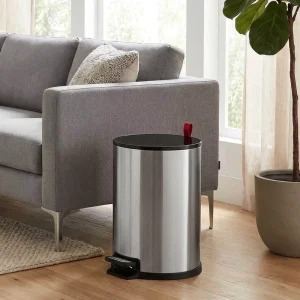 Pedal Waste Bins 6L 8L 12L Soft Close Deodorant Box Bins OEM ODM Waste Management Garbage Bin Bathroom Living Room Trash Can