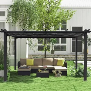 Pergola Outdoor Customized Modern 3×4 m Aluminum Sliding Tube Garden Side Wall Gazebo Outdoor Furniture for Camping Scaffolding