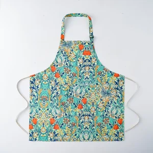 Personalized Durable Reusable Eco-Friendly Sleeveless Kitchen Apron Custom Design Cotton Women Plus Size Fashionable Floral