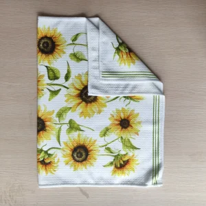 Personalized Recycled Tea Towel Super Absorbent Kitchen Towel Custom Printing Microfiber Cleaning Cloth