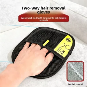 Pet Fur Removal Gloves Plastic Electrostatic Hair Remover Two way Brush Lint Remover