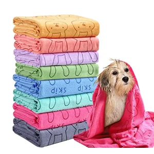 Pet Grooming Towels Absorbent Microfiber Cat Drying Towel Bathroom Stocked