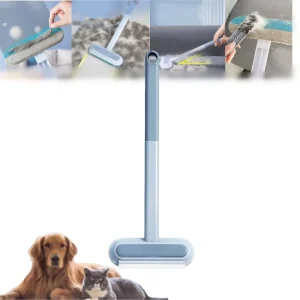 Pet Hair Cleaning Brush with Squeegee Lint Lift Pet Hair Removal Tool Reusable Lint Remover for Couch Carpet and Clothing