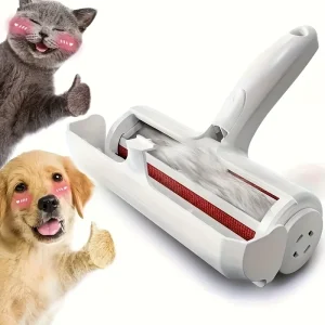 Pet Hair Remover Roller Self Cleaning Reusable Lint Roller No Sticky Tape Dog Cat Fur Remover for Couch Bed Carpet Clothing