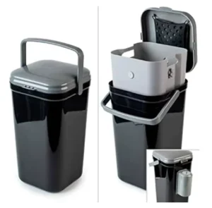 Pet Litter Disposal Container 3Gal Odor Control Cat Poop Bin Removable Insert Portable Waste Trash Can With Deodorant Free Bags