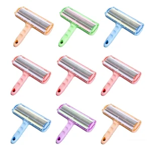 Pet Roller Hair Removal Brush for Cats & Dogs One Click Sticky Roller Comb with Tearable & Washable Design