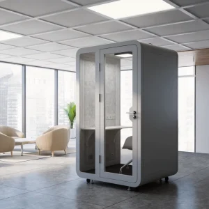 Phone Privacy Pod Call Room Booth Portable Soundproof Pod with Desk and Chair