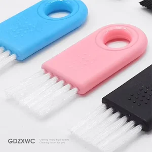 Pink Color 50mm Length Mini Anti slip Cleaning Brush Cup Lid Groove Stain Gap Cleaning Home Kitchen Gadgets