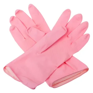 Pink Household Cleaning Laundry Dishwashing Kitchen Waterproof Gloves Processing