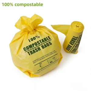 Plant Based Extra Large Compostable 100% Biodegradable Smell Proof Trash Bags Heavy Duty Kitchen Home Outdoor Commercial Use